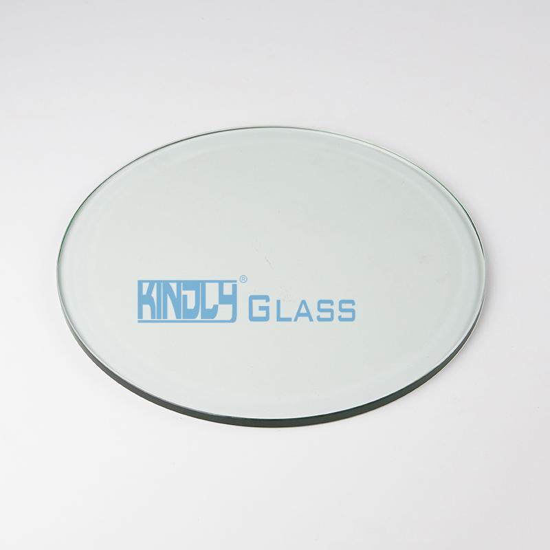 Vidrio de mesa redonda templado transparente con borde biselado